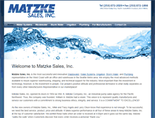 Tablet Screenshot of matzkesales.com